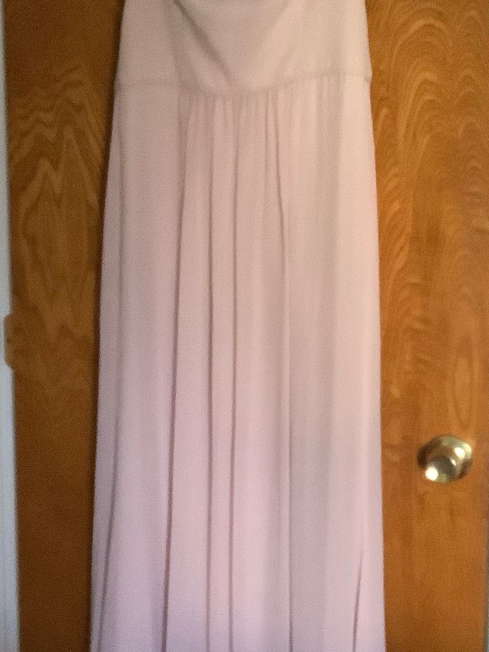 Adrianna Papell Pale Pink Strapless Maxi Dress